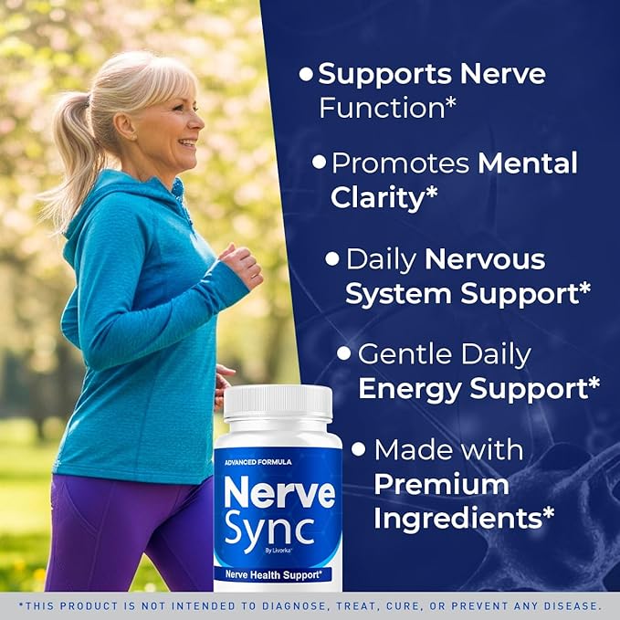 (5 Pack) Nerve Sync Capsules - Official NerveSync Advanced Nerve Health Supplement Pills - Maximum Strenght Natural Nerve Sync for Wellness &amp Health Support Pills Reviews 300 Capsules for 5 Mont