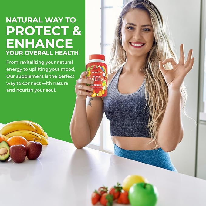 Nature's Core Fruit and Veggie Supplement - 360 Capsules -100% Whole Super Fruit and Super Vegetable Supplements &amp Vitamin Made in USA Soy Free Vegan- 90 Count (Pack of 4)