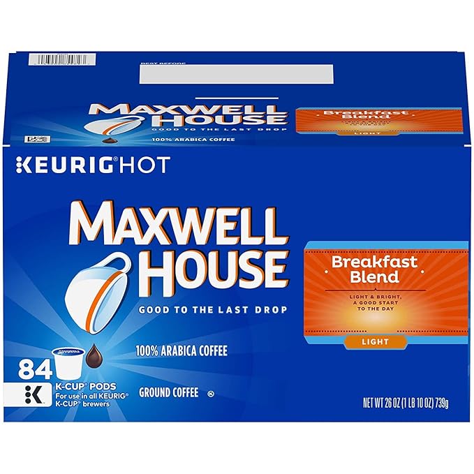 Maxwell House Breakfast Blend Coffee  Single Serve Keurig K-Cup (84 ct)