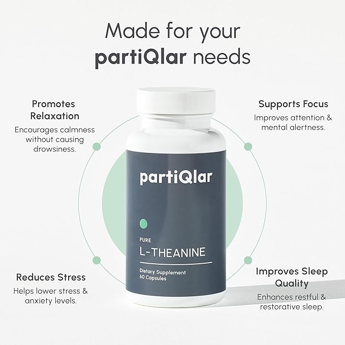 L-Theanine 200mg - High Potency L-Theanine Supplement for Relaxation Focus &amp Sleep Support - Non-Drowsy Calming Amino Acid - 60 Veggie Capsules