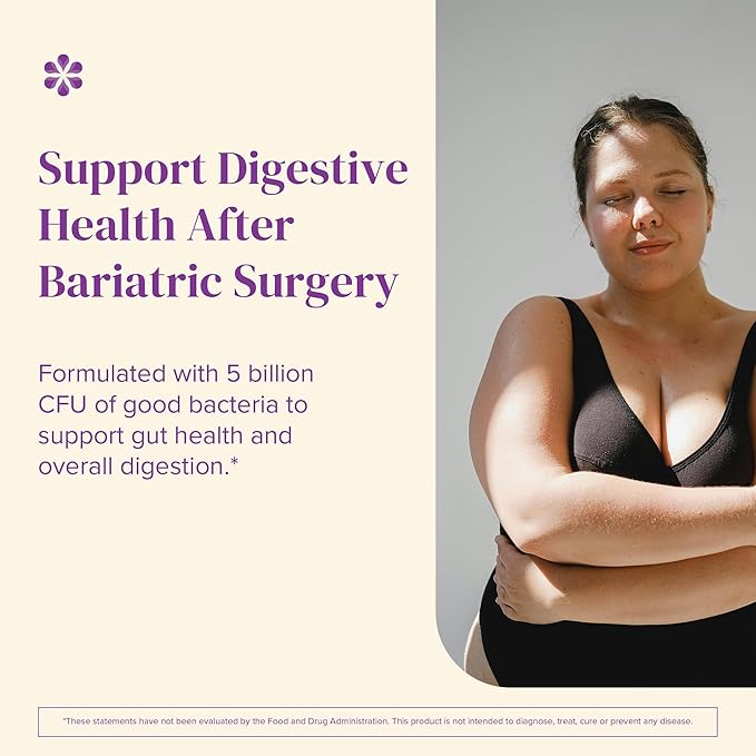 Barimelts Probiotic 5 Billion CFU - 60 Fast-Dissolving Tablets (2-Month Supply) - Sugar-Free Probiotics for Women Support Gut Health After Bariatric Surgery Natural Cherry Flavor