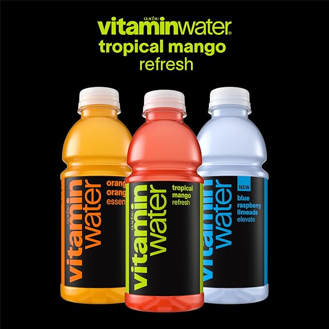 vitaminwater Refresh Tropical Mango Nutrient Enhanced Flavored Water Beverage 20 fl oz Bottles 12 Pack