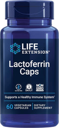 Life Extension Lactoferrin Caps Healthy Immune Response GI Support Vision Health Gluten-Free Non-GMO 1-Daily Vegetarian 60 Capsules