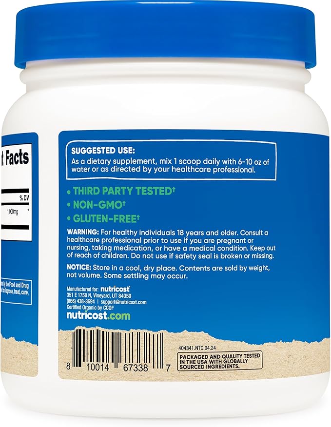 Nutricost Organic Irish Moss Powder (1 LB) - Gluten Free Non-GMO Vegetarian Friendly