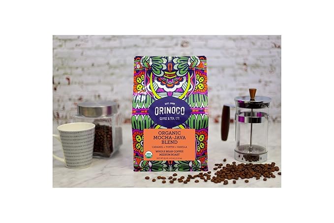 Orinoco Organic Mocha-Java Blend 2.5lb bag Medium Roast Whole Bean Coffee 100% Organic Fair Trade Arabica beans…