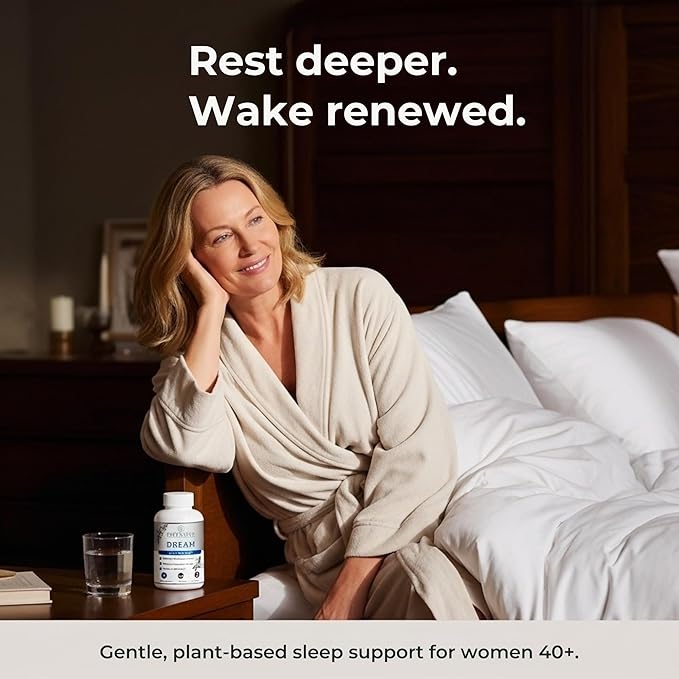 Sleep Aid for Women – Natural Menopause Sleep Support with Melatonin Magnesium Valerian &amp Chamomile – Non-Habit Forming – 60 Capsules – Botavive Dream