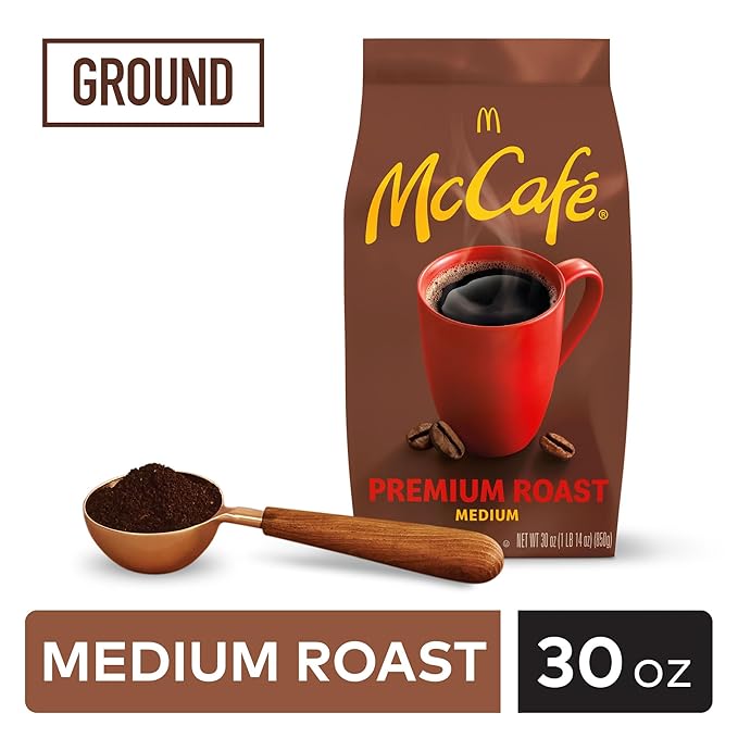 McCafe Premium Roast Ground Coffee Medium Roast Premium Quality Responsibly Sourced Kosher Certified 30oz. Bag