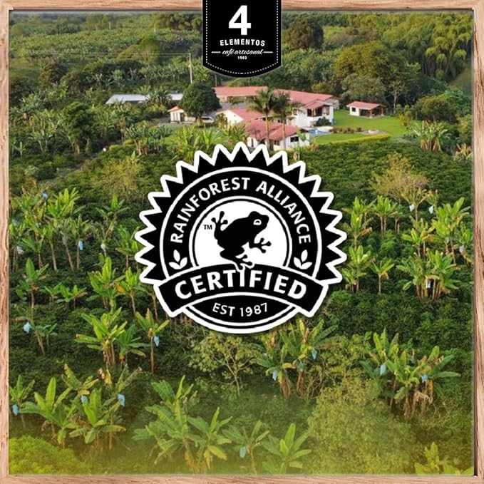 4 Elementos | Classic Ground Coffee 35 Oz Medium Dark Roast 100% Arabica from Colombia Bold &amp Rich Flavor