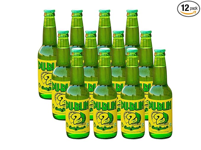 Dublin Bottling Works Craft Soda Pure Cane Sugar Made in Texas – Assorted 12-Pack – Premium Small-Batch Soda Gluten-Free Retro Artisanal Beverages (12 Pack 2WAY Lemon-Lime)