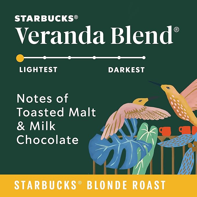 Starbucks K-Cup Coffee Pods Starbucks Blonde Roast Hot or Iced Coffee Veranda Blend 40 Keurig Pods
