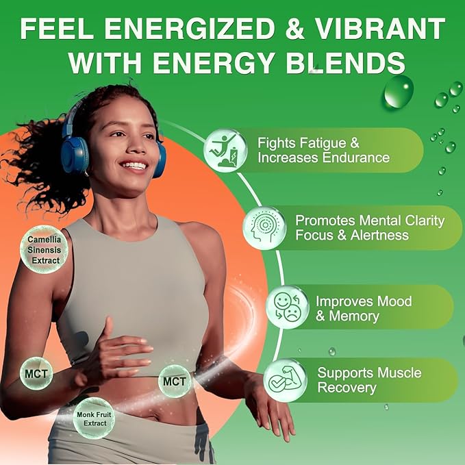 NATURE TARGET Multi-Collagen-Peptides-Powder - Hydrolyzed Collagen with Energy Blend + Multivitamin &amp Minerals Supports Energy Skin Hair Nail &amp Joint Non-GMO 35 Servings