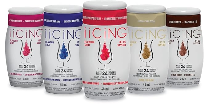 iiCiNG Flavour Shot – Root Beer – All Natural flavours | Zero Calories | 1 bottle | 48ml | 24 servings | You’re in control of your own flavour | All you need to do is squirt | 6 pack