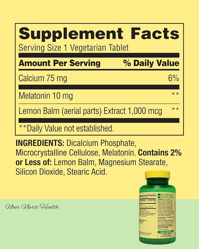 1 Pack of Extra Strength SPR -ing Valle Sleep Support Melatonin Tablets Dietary Supplement Value Size 10 mg 240 Count 1 Bottle + Bonus nnh Sticker Vitamin Guide Included