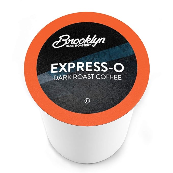 Brooklyn Beans Express-O Dark Roast Gourmet Coffee Pods Compatible with 2.0 Keurig Coffee Pods Brewer 72 Count