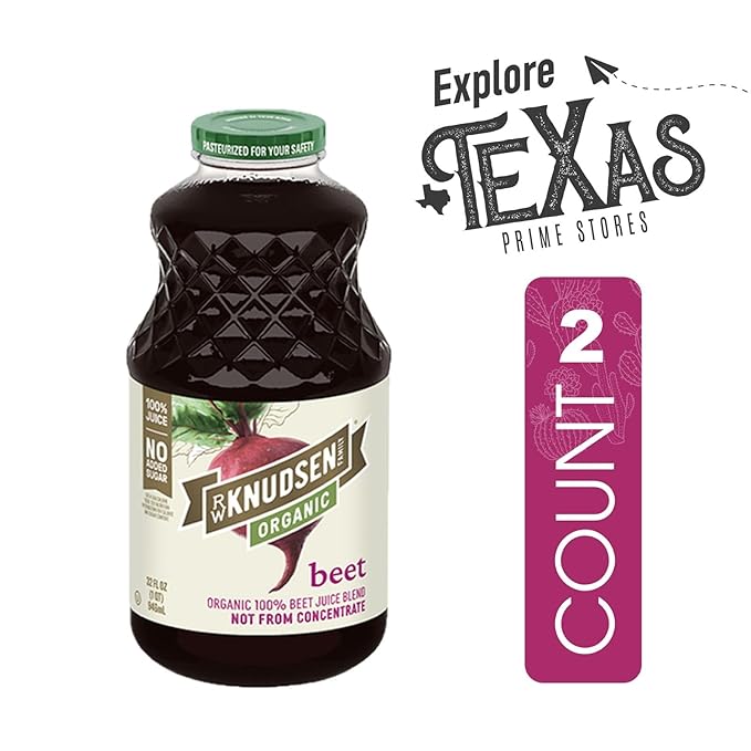 R.W. Knudsen Organic 2-Pack Organic Beet Fruit Juice 100% USDA 32 fl oz Glass Bottle + 1 Utility Freebie by Lavinia