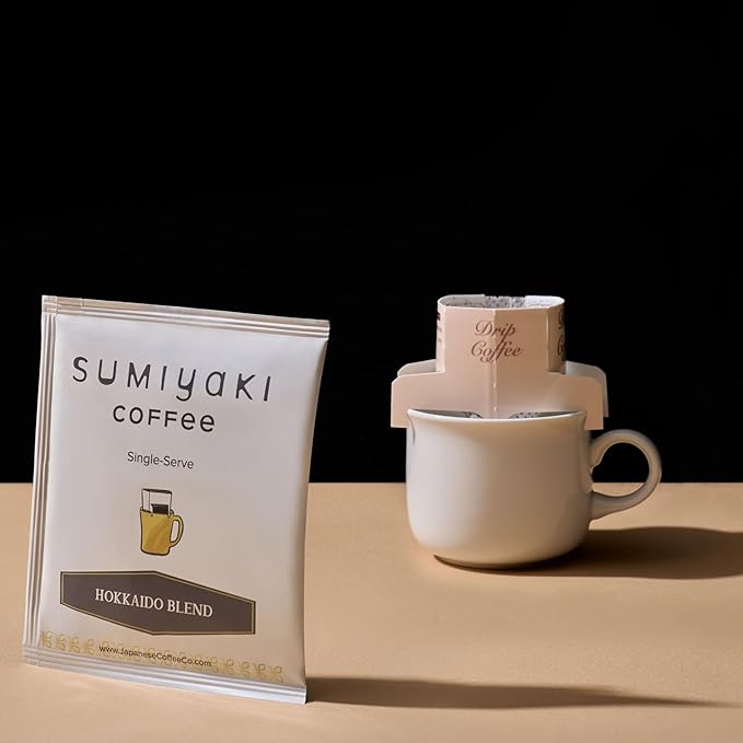 Japanese Single-Serve Pour-Over Coffee 12 Package Set - Serves 12Cups - Premium Japanese Sumiyaki Roasted Coffee