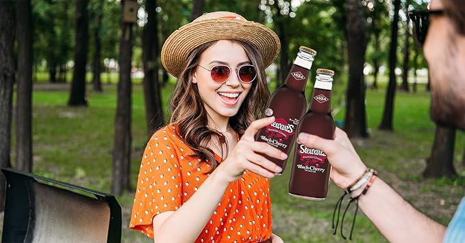 Stewart's Wishniak Black Cherry Soda 12 fl oz (24 Glass Bottles)