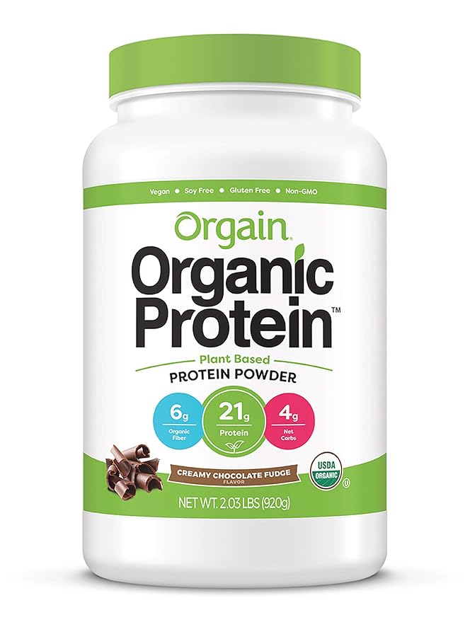 Orgain Keto Collagen Protein Powder Chocolate (0.88lb) Organic Vegan Protein Powder Creamy Chocolate Fudge (2.03lb)