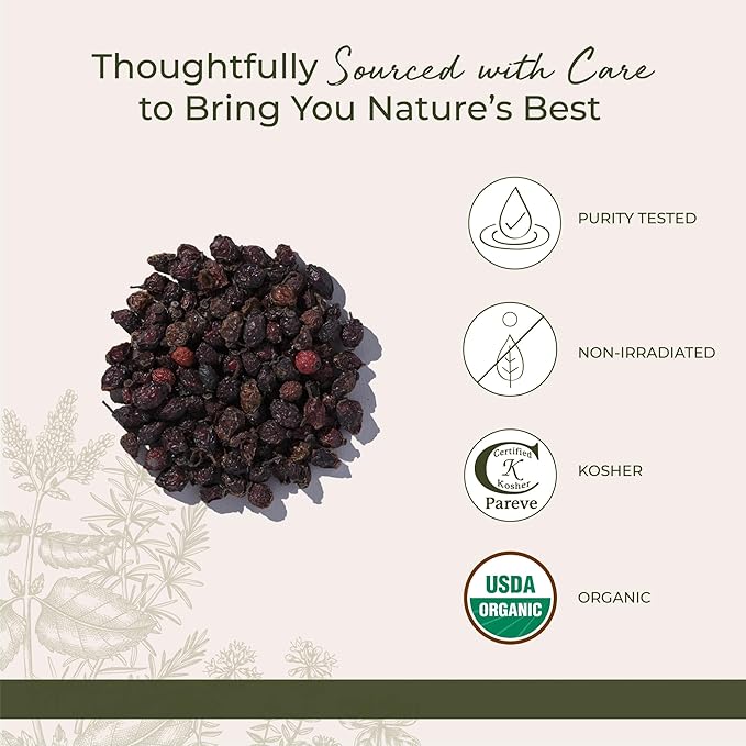 Starwest Botanicals Rosehips Whole Organic - Dried Herb for Tea &amp Baking Seedless Cut &amp Sifted Certified Kosher Non-GMO - Bulk 1 lb Bag