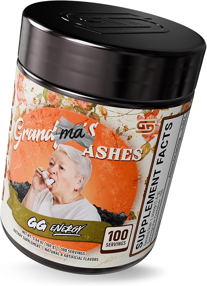 Gamer Supps GG® Energy - Grandma's Ashes by Goons (100 Servings) - Keto Friendly Gaming Energy and Nootropic Blend Sugar Free + Organic Caffeine + Vitamins Powder Drink (Pack of 2)