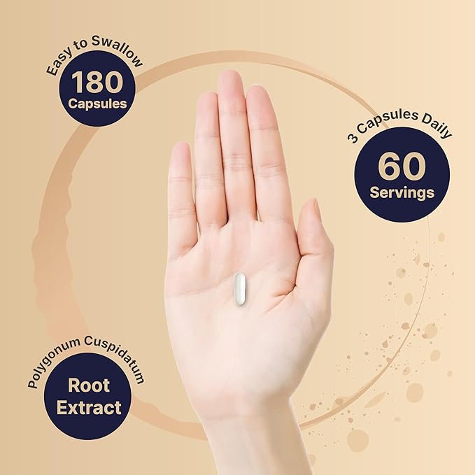 NatureBell Resveratrol - 180 Vegetarian Capsules - 1000mg Polygonum Cuspidatum Extract - Antioxidant Support - Heart Brain &amp Immune Wellness*