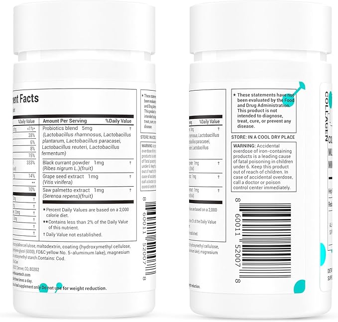 DrBioCare Living Collagen L-Carnitine Complex Supplement and Collagen Peptides for Women