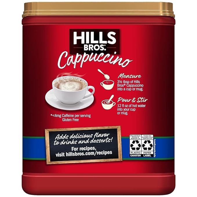 Hills Bros. Flavor Coffee (Decaf French Vanilla 16 Ounce (Pack of 8))