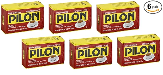 Cafe Pilon 6 PACK Cuban Espresso Ground Coffee 6 x 284 g by Pilon