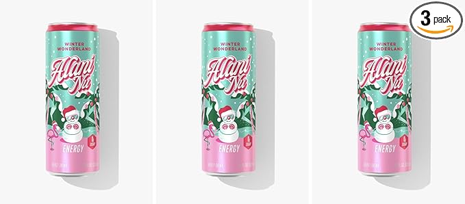 Alani Winter Wonderland Sugar Free Low Calorie Energy Drinks 12 Fl Oz Cans 3 Cans!