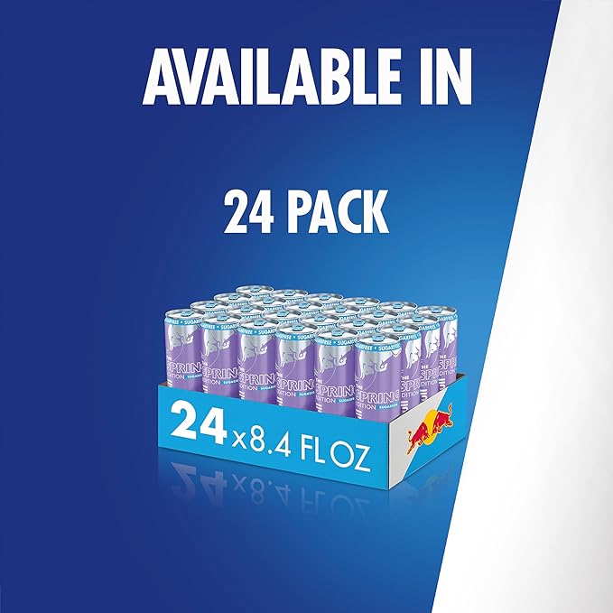 Red Bull Grapefruit and Blossom Sugar-Free Energy Drink with 80mg Caffeine plus Taurine &amp B Vitamins 8.4 Fl Oz Pack of 24 Cans