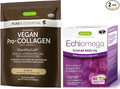 Pure &amp Essential Vegan Collagen Peptide Protein Powder &amp Echiomega Bundle Complete Collagen Boosting Formula Triple Omega 3 6 9 500 mg Softgels from Echium Seed Oil by Igennus