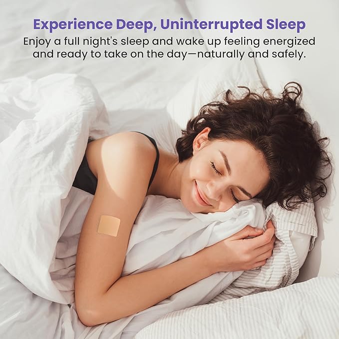 Melatonin Patches for Adults - 60 Beige Sleep Patches for Adults Skin Friendly Sleep Promoting Stickers with Natural Ingredients - Supports Better Sleep &amp Relaxation - 2 packs of 30