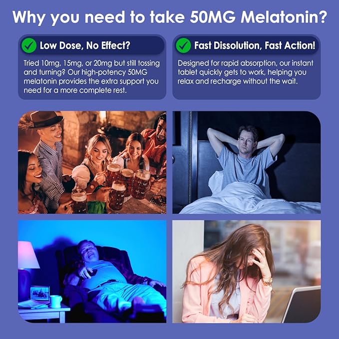 NEVISS Melatonin 50 mg Fast Dissolve Tablets + Melatonin 60mg Softgel