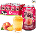 NÜLIFE Fizz &amp Pop Sparkling Popping Boba Drink Peach Carbonated Drink with Yogurt Style Bursting Pearls Sparkling Juice in Can Caffeine-Free Authentic Taiwan Sparkling Boba Fruit Juice 11.2 F