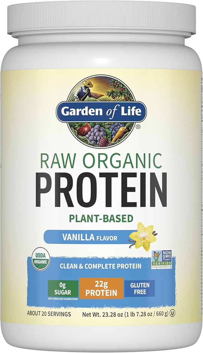 Garden of Life Holistic Wellness Bundle – Perfect Food Powder 30 Servings + Grass Fed Collagen Peptides 28 Servings + Vegan Vanilla Protein with BCAAs &amp Probiotics 20 Servings