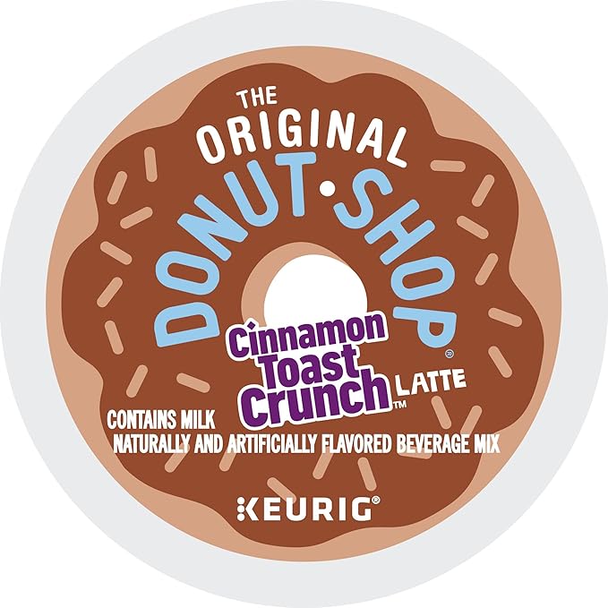 The Original Donut Shop Cinnamon Toast Crunch One-Step Latte Keurig Single Serve K-Cup Pods 60 Count (6 Packs of 10)