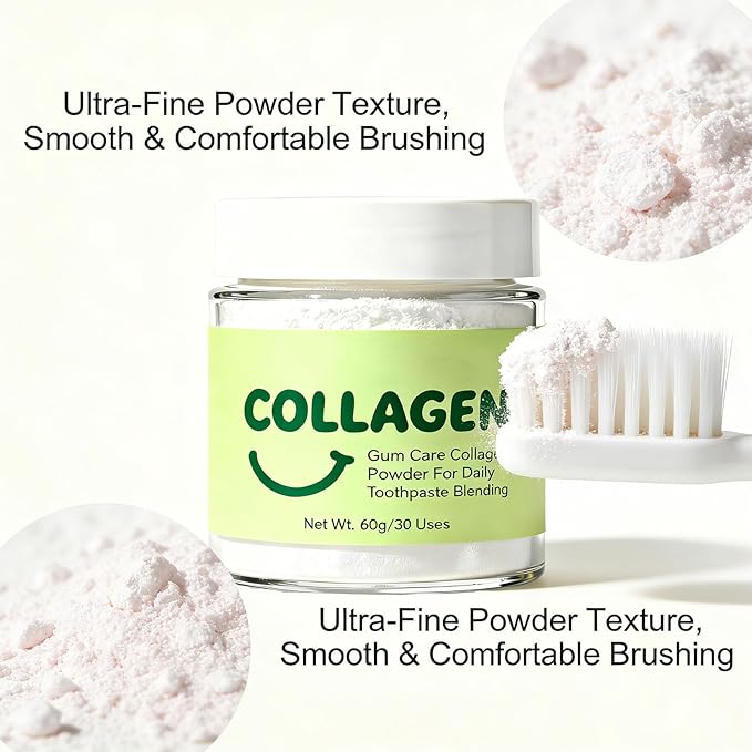 Collagen Powder for Gums Collagens Tooth Powder Smile Strengthening Collagen Powder for Gums and Teeth Hydroxyapatite Toothpaste Care Powders Protect Gum (2)
