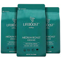Lifeboost Coffee 3 Pack Medium Roast Ground Coffee - Low Acid Single Origin USDA Organic Coffee - Non-GMO Ground Coffee Third Party Tested For Mycotoxins &amp Pesticides - 12 Ounces
