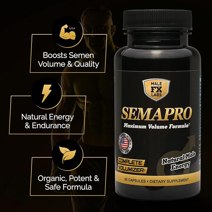 Extreme Semen Volumizer and Male Energy Formula - All Natural Endurance Stamina &amp Semen Health - 60 caps (1 Month Supply)
