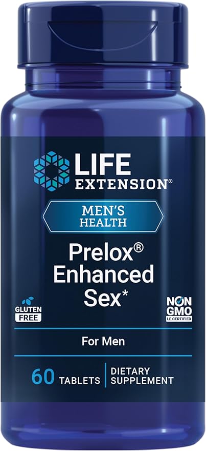 Life Extension Prelox Enhanced Sex – French Maritime Pine Bark Extract L-Arginine – Male Sexual Health Promotes Male Blood Flow – Gluten-Free Non-GMO – 60 Tablets