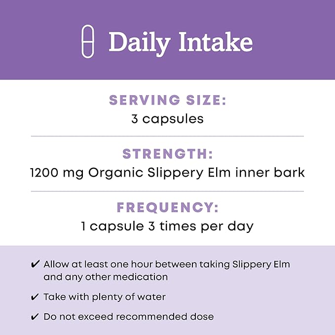 Oregon's Wild Harvest Slippery Elm Organic Capsules 90 Count