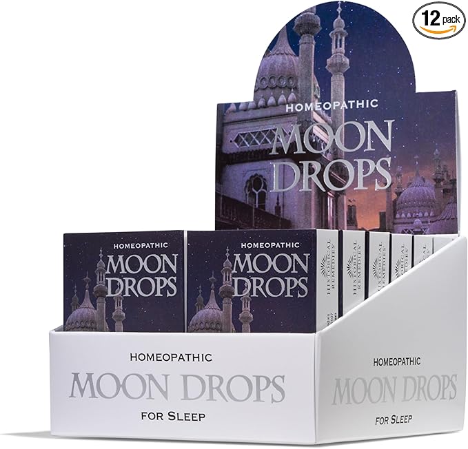 Moon Drops Sleep Aid Lozenges (12 Pack) | Homeopathic Vanilla Flavor Supplement Non-Habit Forming Vegan Gluten-Free Sleep Support Including Coffea Cruda 12X