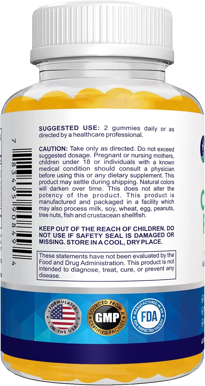 Collagen Gummies for Women with Biotin 2500mcg Vitamin C E &amp Zinc – Hair Skin and Nails Gummies – Low Sugar Lemon Flavor – Beauty Supplement – 60 Gummies