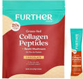 Further Food Chocolate Collagen Peptides Powder with Reishi Mushroom - 100% Grass-Fed Hydrolyzed Type 1 &amp 3 20g of Collagen per Serving Supports Skin Hair Nails &amp Joints Stick Packs 9.7