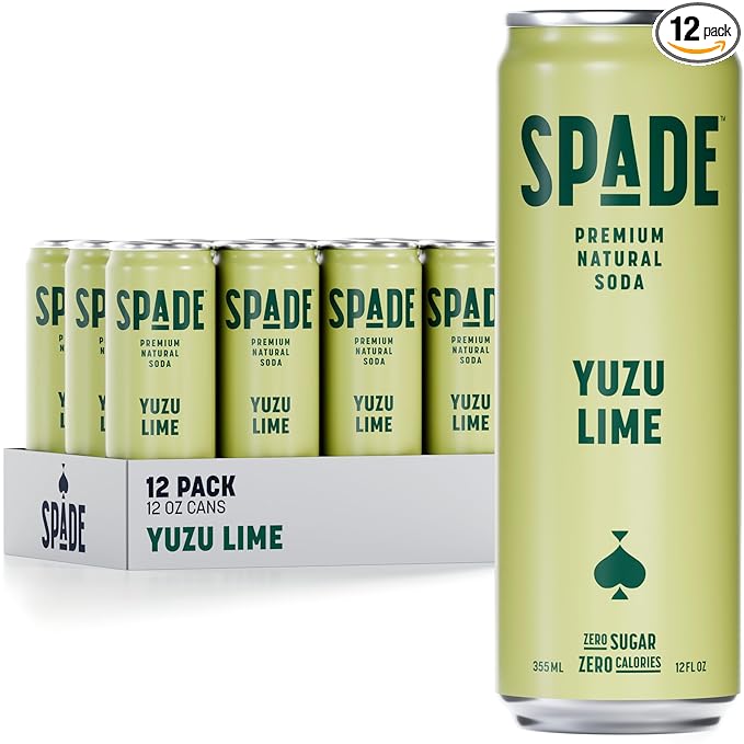 Spade Soda Yuzu Lime 12 fl oz (Pack of 12)