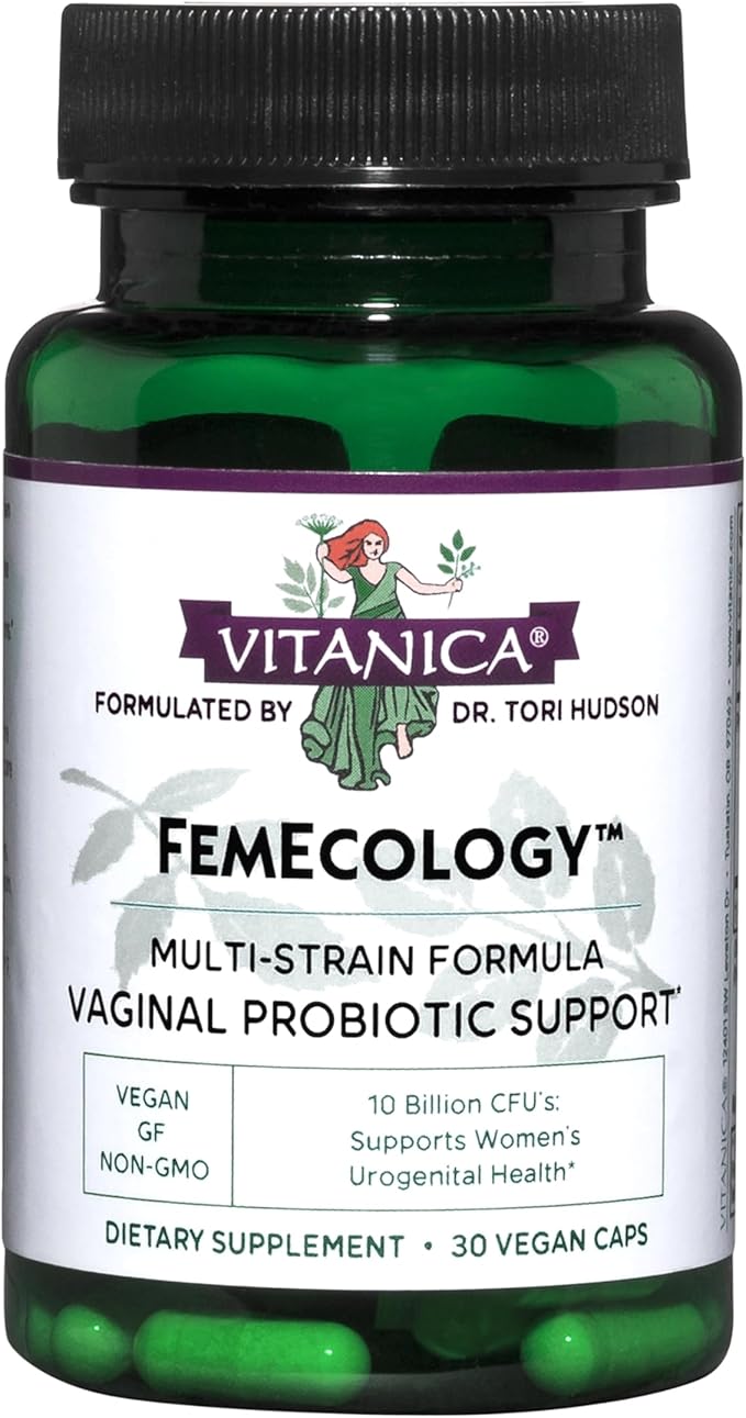 Vitanica FemEcology Vaginal and Intestinal Probiotic Support Vegetarian 30 Capsules