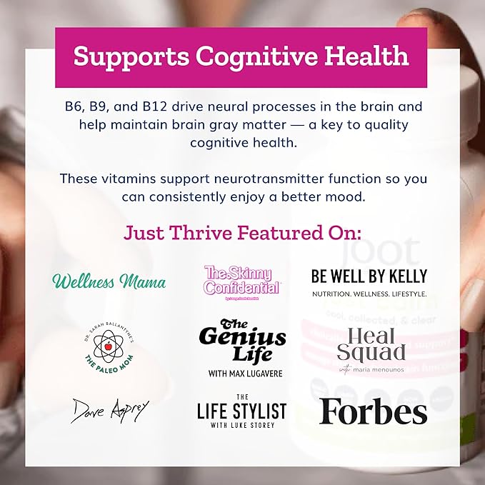 Just Thrive - Just Calm - Cortisol Manager - Calming Memory and Mood Support Supplement - Vegan 30 Calm Capsules