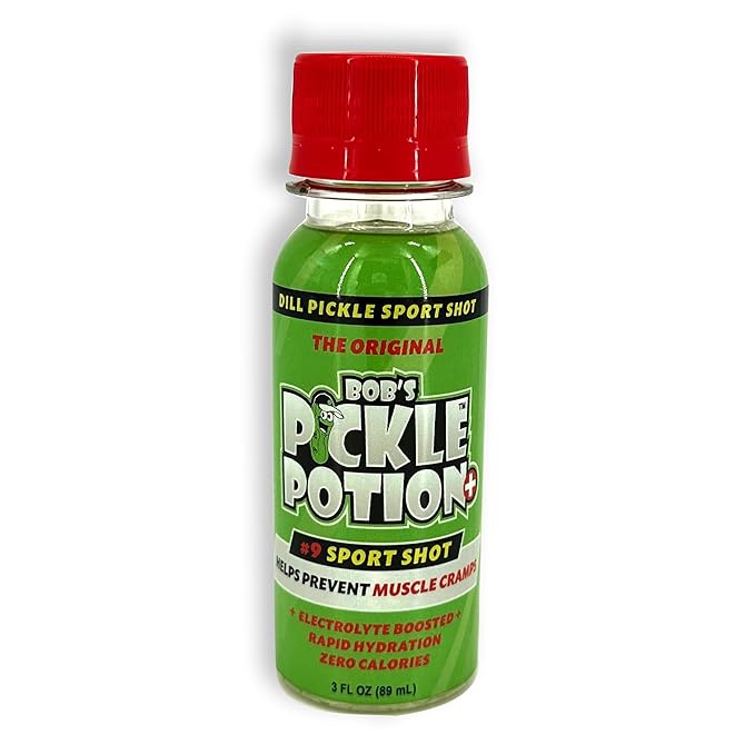 Bob's Pickle Potion Plus #9 Sport Shot. Pickle Juice Shots. 3 Oz (Pack of 12 Dill Pickle Plus)