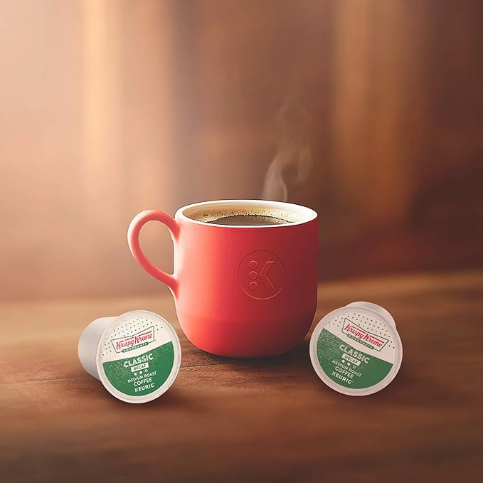 Krispy Kreme Classic Decaf Single-Serve Keurig K-Cup Pods Medium Roast Coffee Pods 72 Count