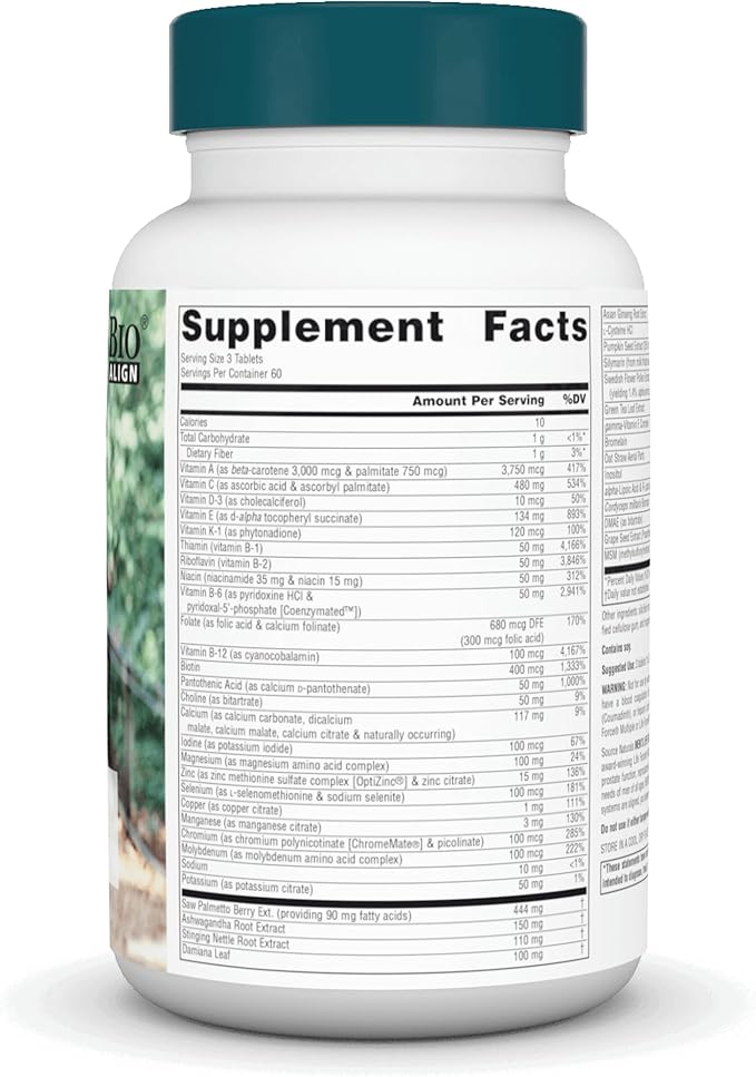 Source Naturals Men's Life Force Multiple Daily Multivitamin &amp Immune Health Supplement - 13 Essential Vitamins Nutrients &amp Minerals - 180 Tablets